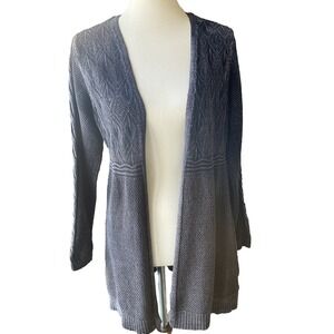 Torrid Women XS Long Cardigan Knit Open Front Gray Long Sleeve Cotton